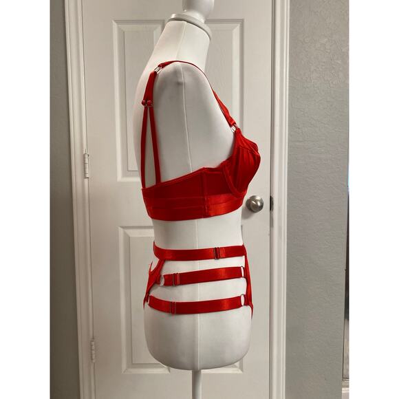 Strappy Bandage Underwire O Ring Harness Lingerie Underwire Bra Size Small - Picture 4 of 8